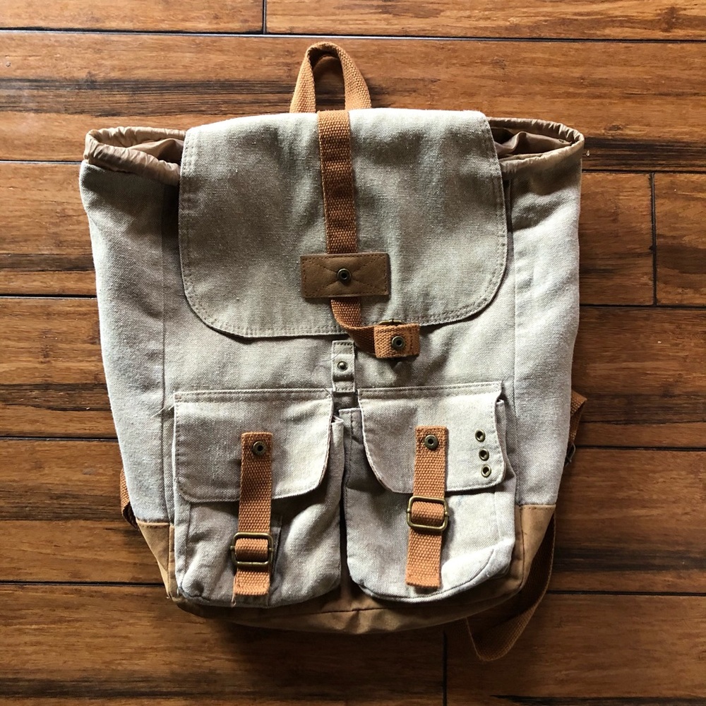Casual Canvas Knapsack Full Size BackPack